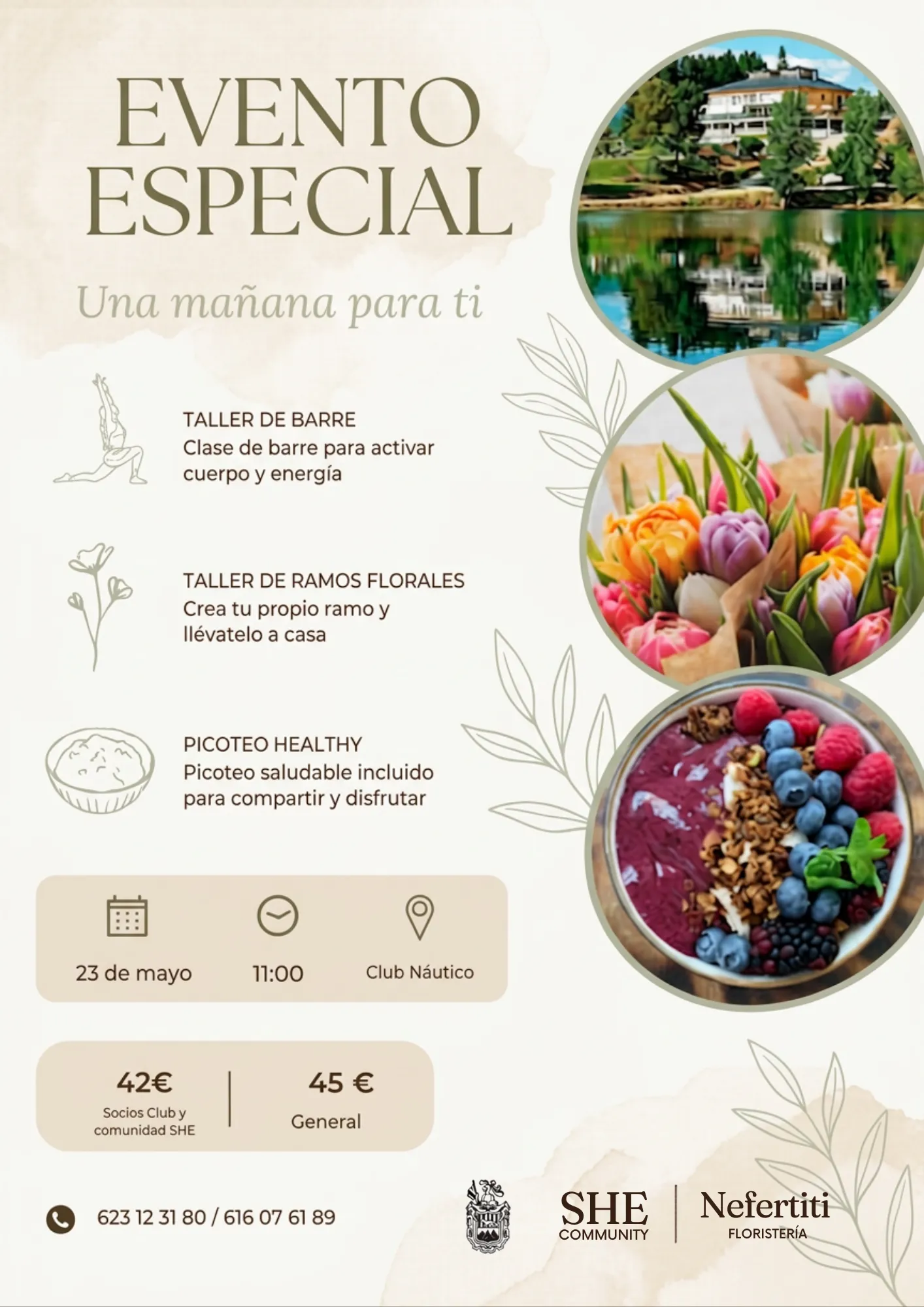 Taller de barré y flores