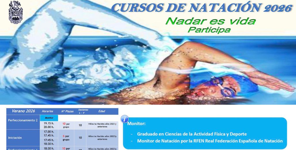 Cursos de natación 2026